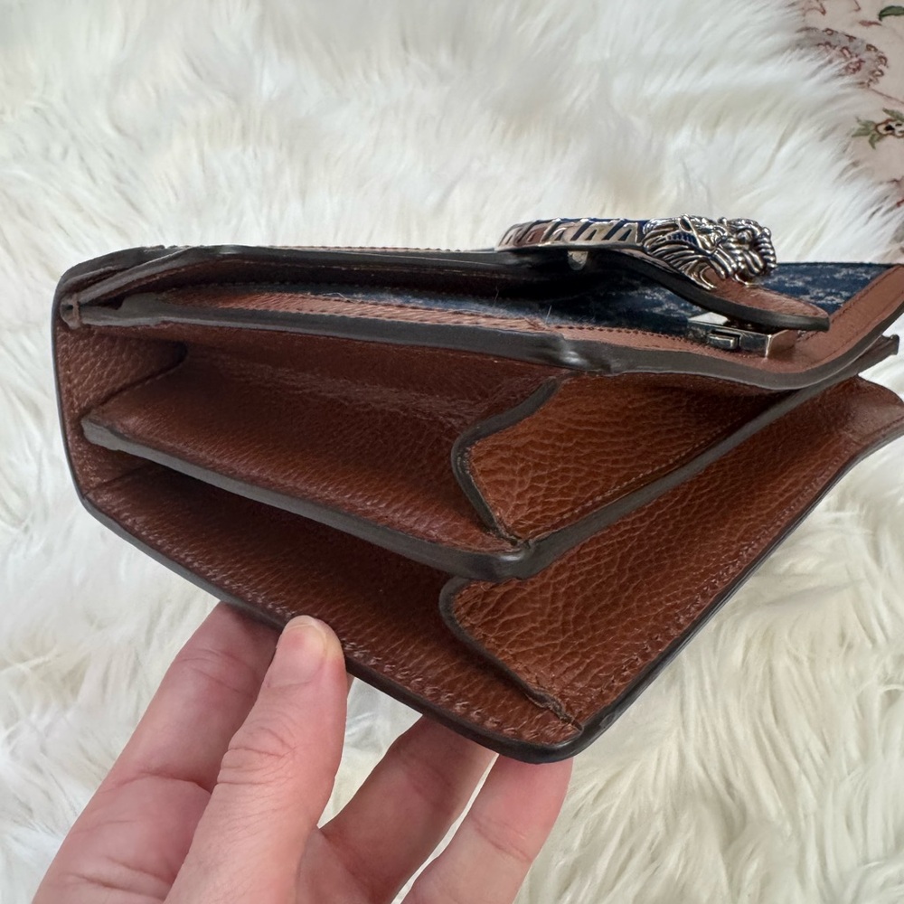 Gucci denim and leather handbag - Picture 3 of 9